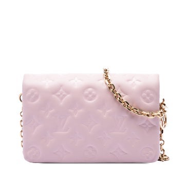 Monogram Embossed Lambskin Pochette Coussin