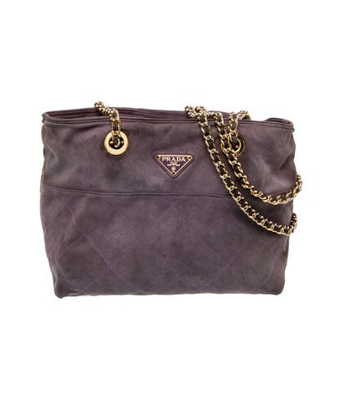 Prada Enameled Metal Triangle Catena Vintage