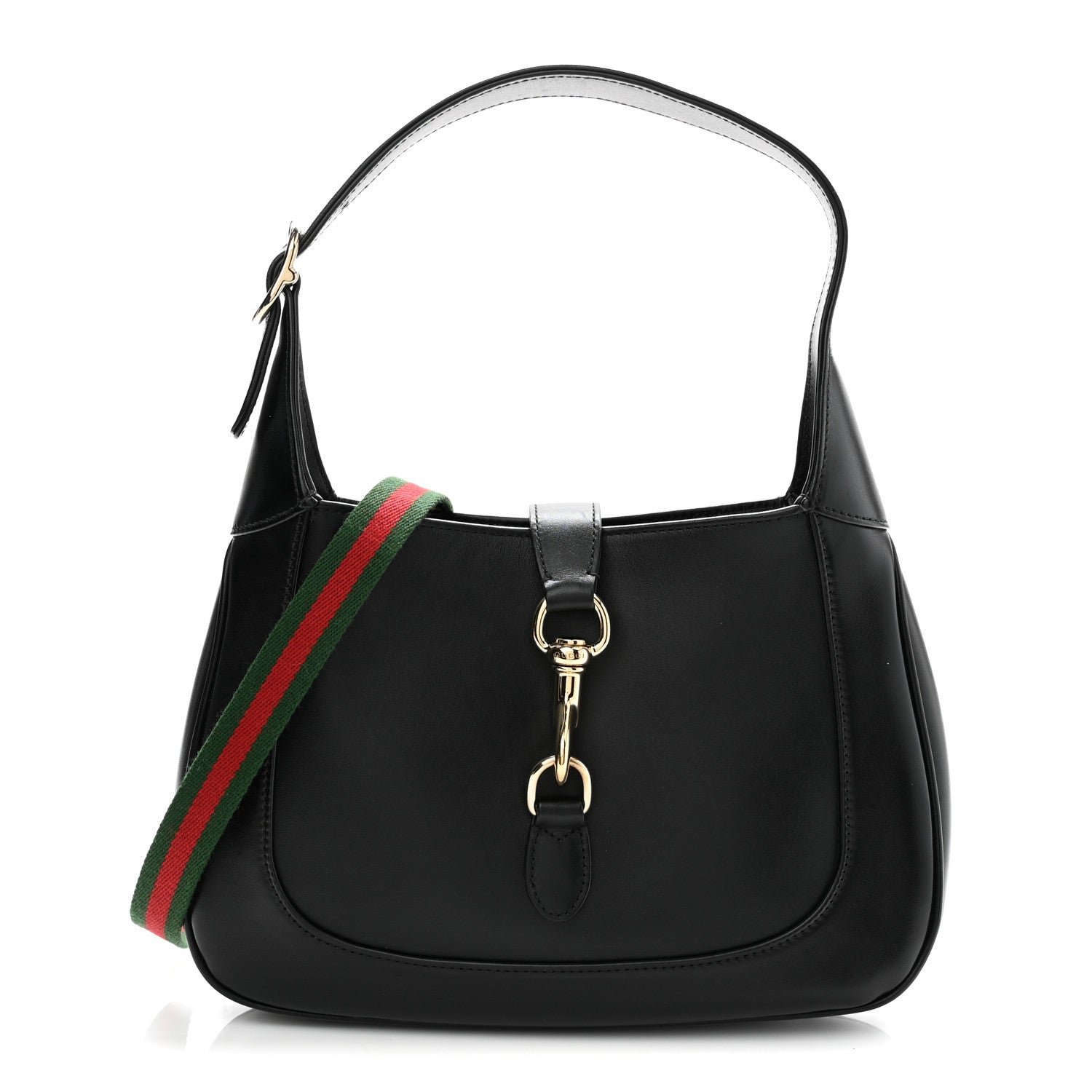 Gucci Calfskin Small Jackie Shoulder Bag Black
