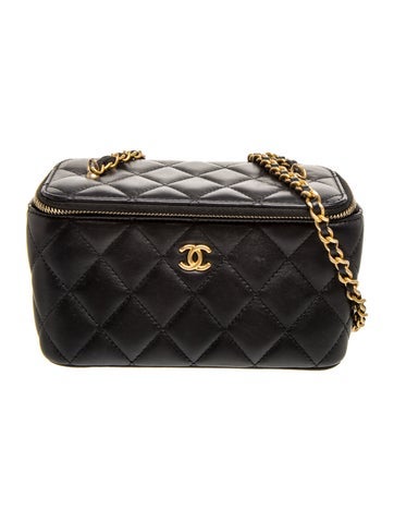 Quilted Lambskin Small Pearl Crush Vanity Case