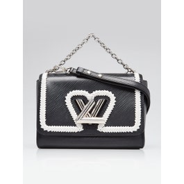 Louis Vuitton Louis Vuitton Black Epi Leather Whipstitch Heart Twist MM Bag