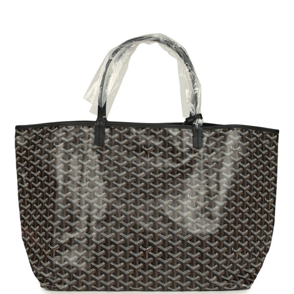Goyard Goyard Goyardine Black Saint Louis GM Tote Bag Palladium Hardware