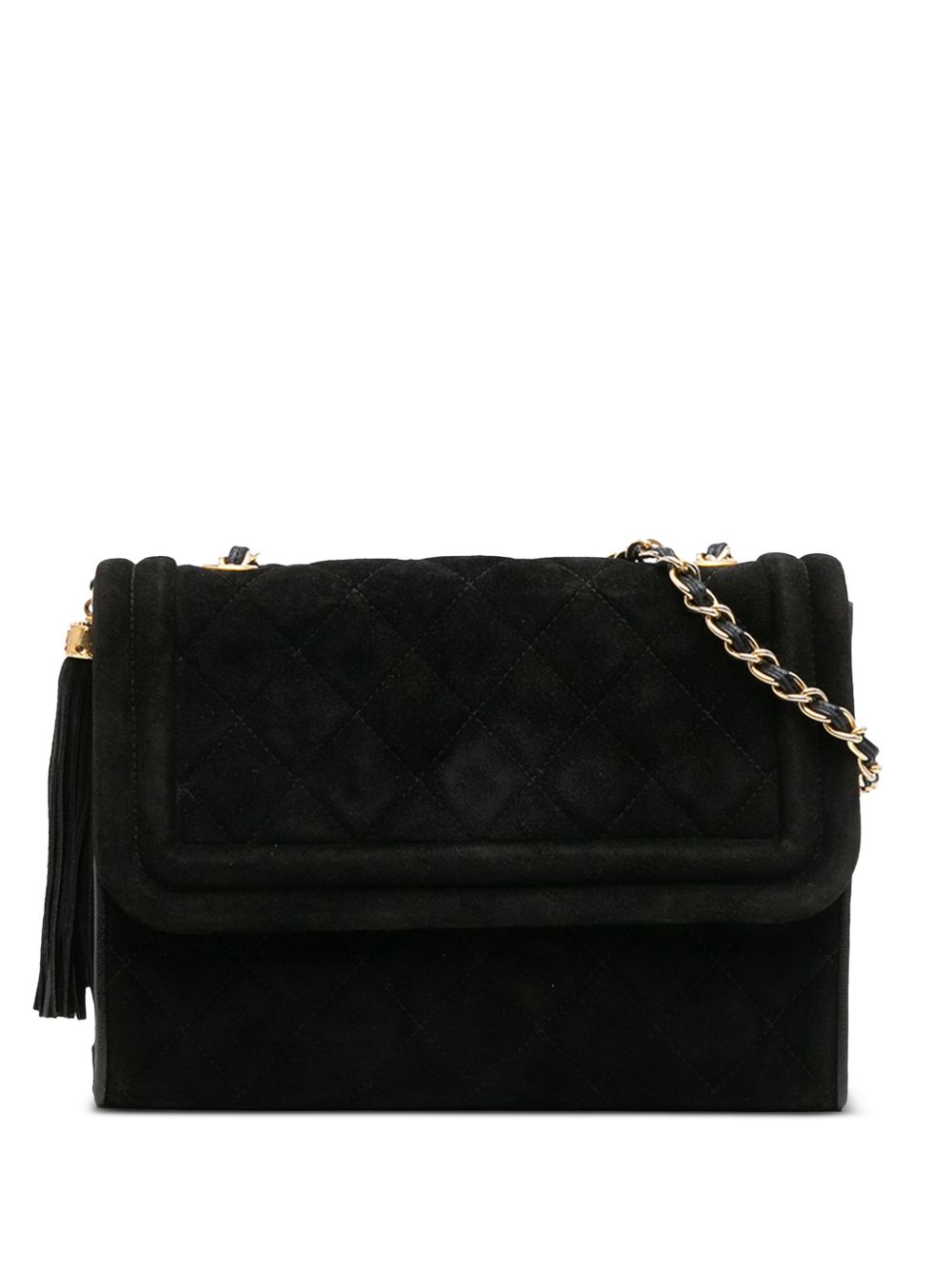 1989-1991 Quilted Suede Tassel Flap crossbody bag