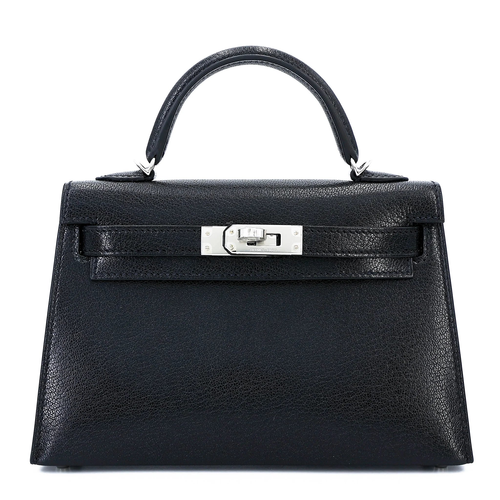 Brand New ( Rank N ) HERMÈS Mini Kelly II Noir (89) Chamkila Palladium hardware G (2026)