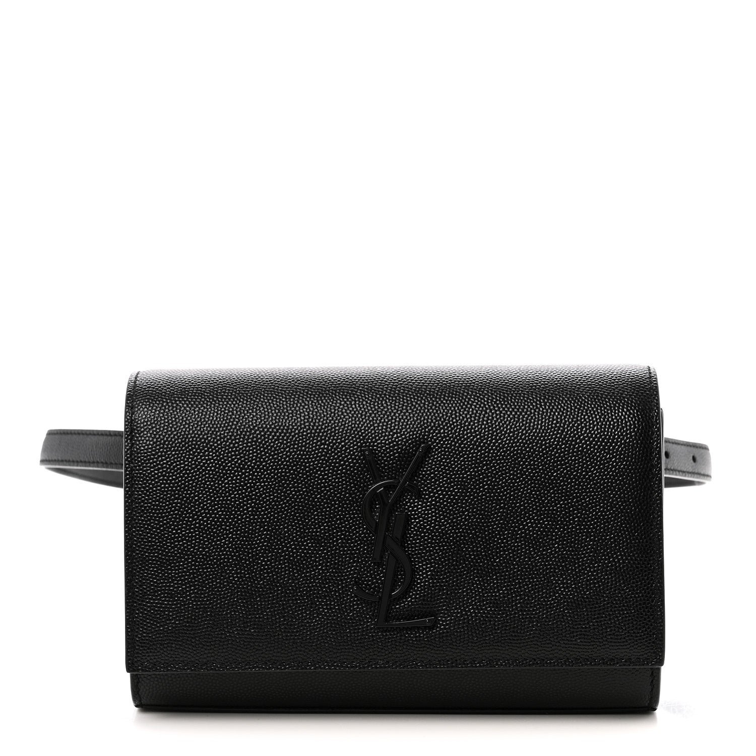 Saint Laurent Grain De Poudre Monogram Kate Belt Bag Black