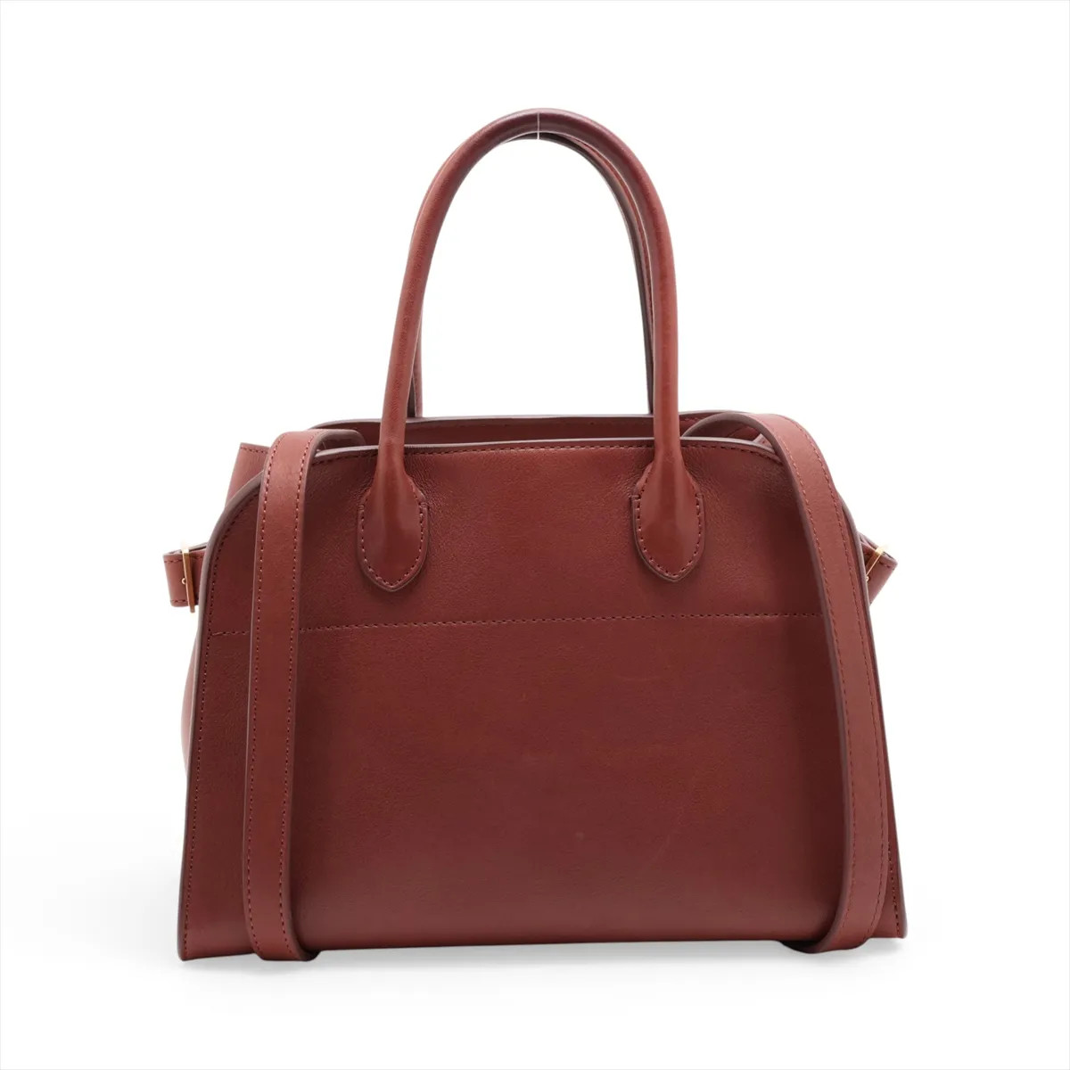 The Row Soft Margot 10 Leather 2 Way Handbag Brown