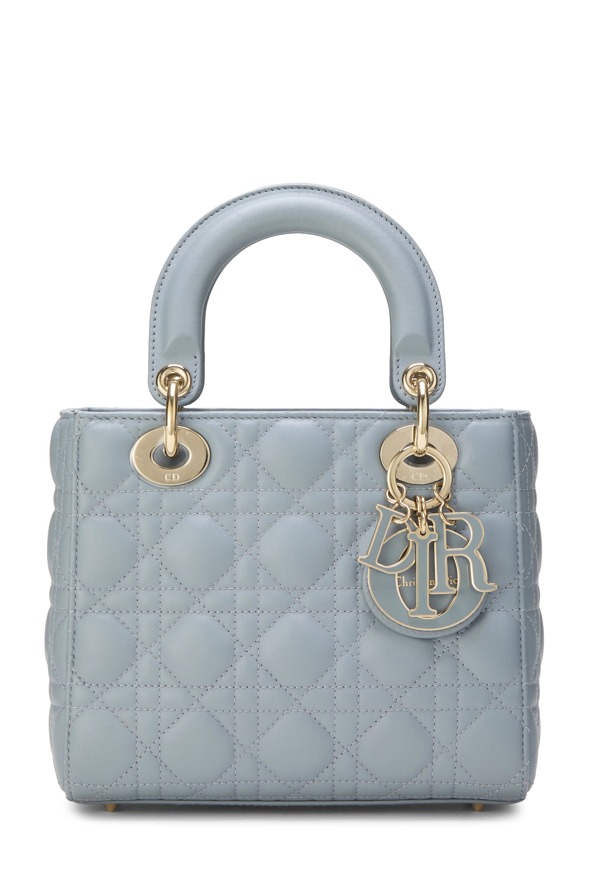 Blue Cannage Lambskin My ABCDior Lady Dior Small