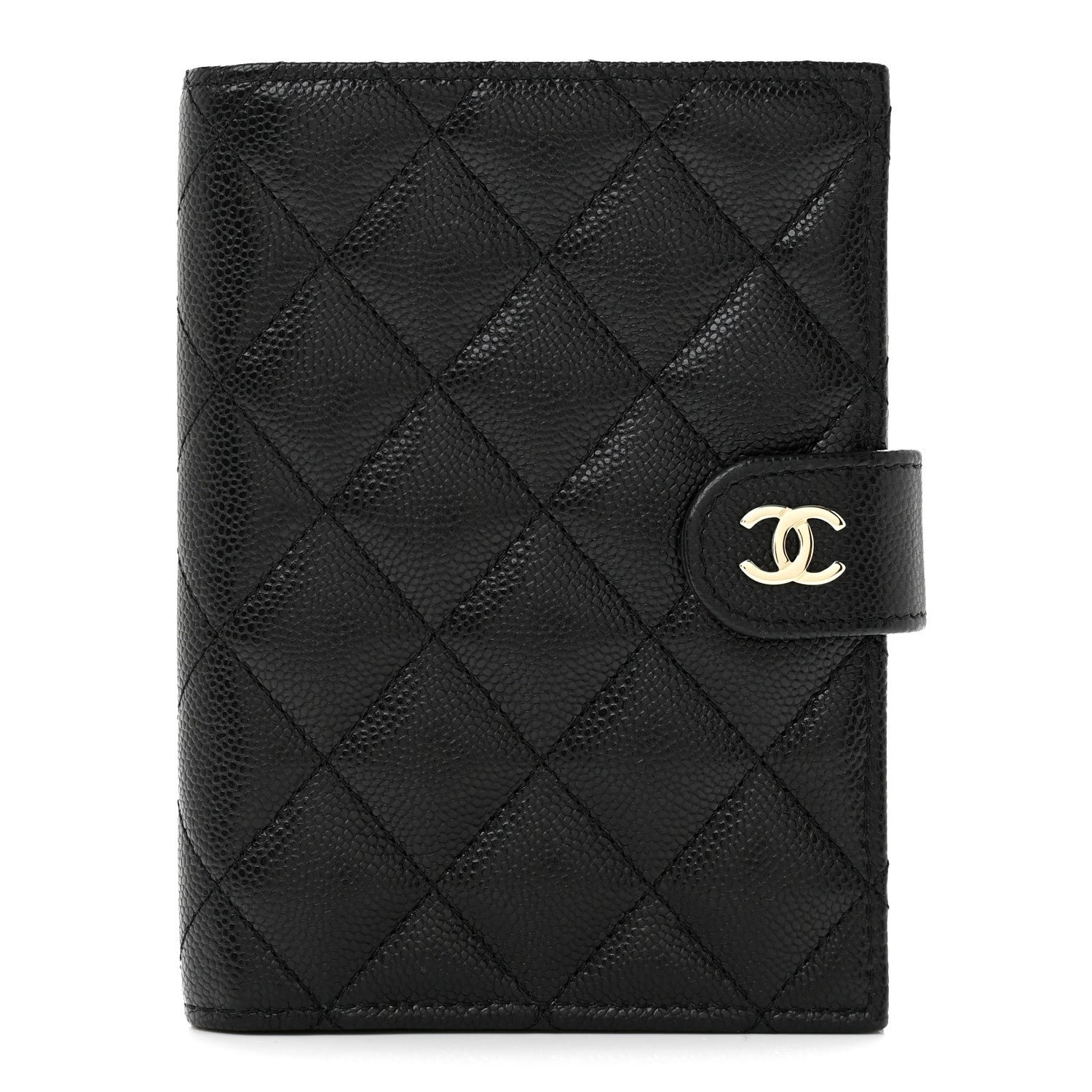 Chanel Caviar Quilted Passport Holder Black