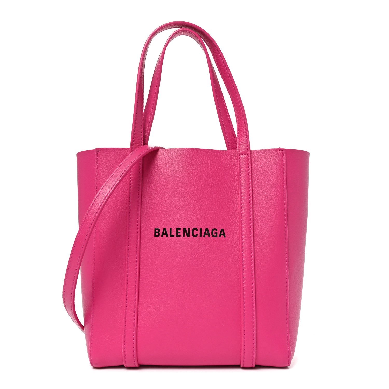 Balenciaga Calfskin XXS Everyday Tote Neon Pink