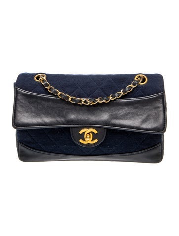 Vintage Jersey Flap Bag