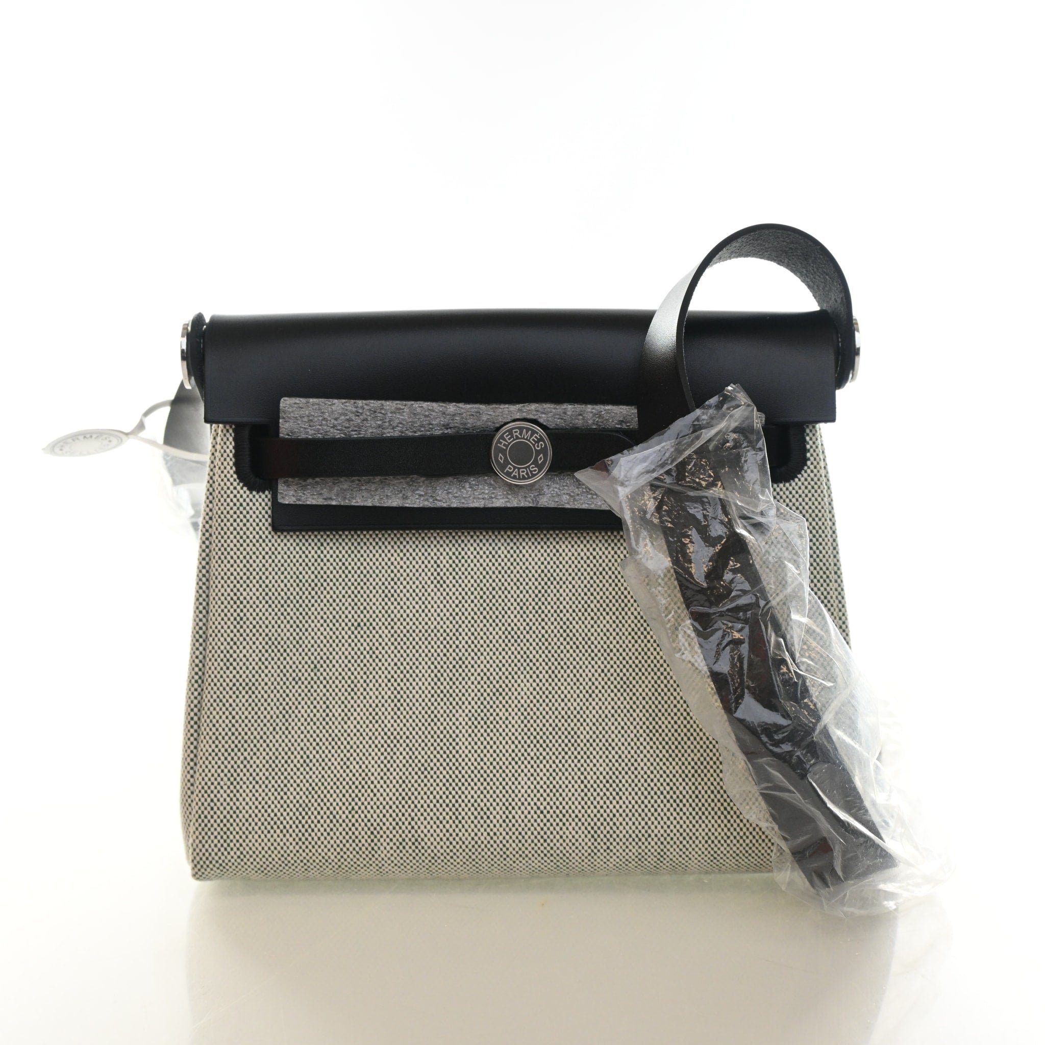 Hermès Noir Toile Mini Herbag Zip 20