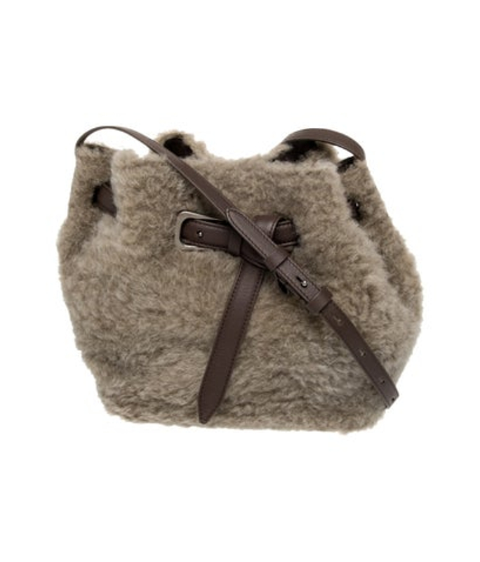 Brunello Cucinelli Cucinelli Shearling Bucket Bag