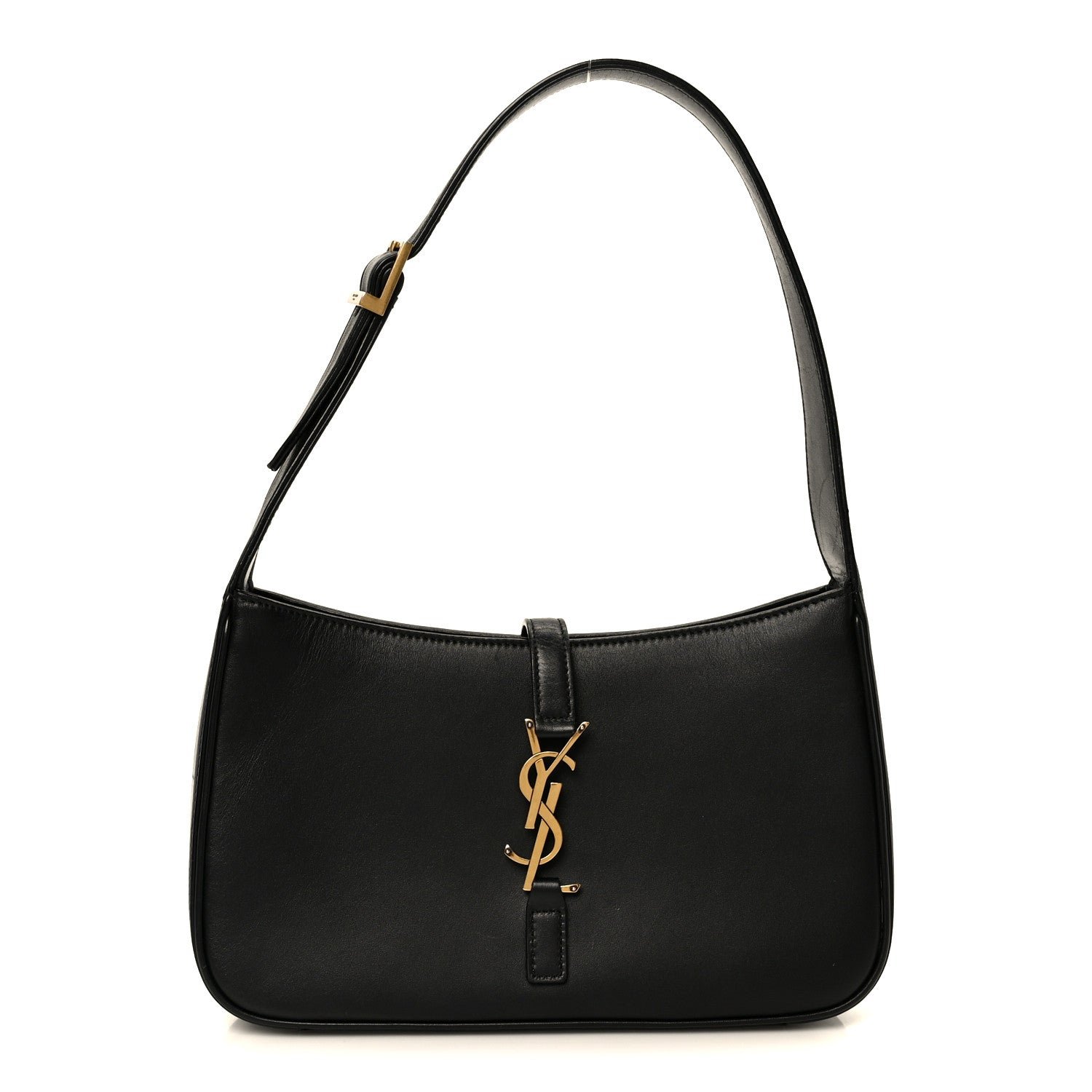 Saint Laurent Smooth Calfskin Le 5 A 7 Hobo Black