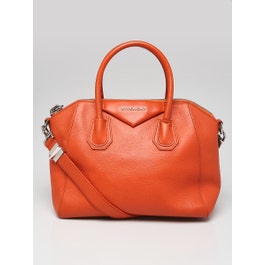Givenchy Givenchy Orange Sugar Goatskin Leather Small Antigona Bag