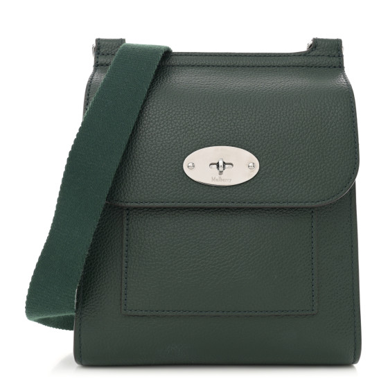 Mulberry Grain Calfskin New Antony Messenger Crossbody Mulberry Green