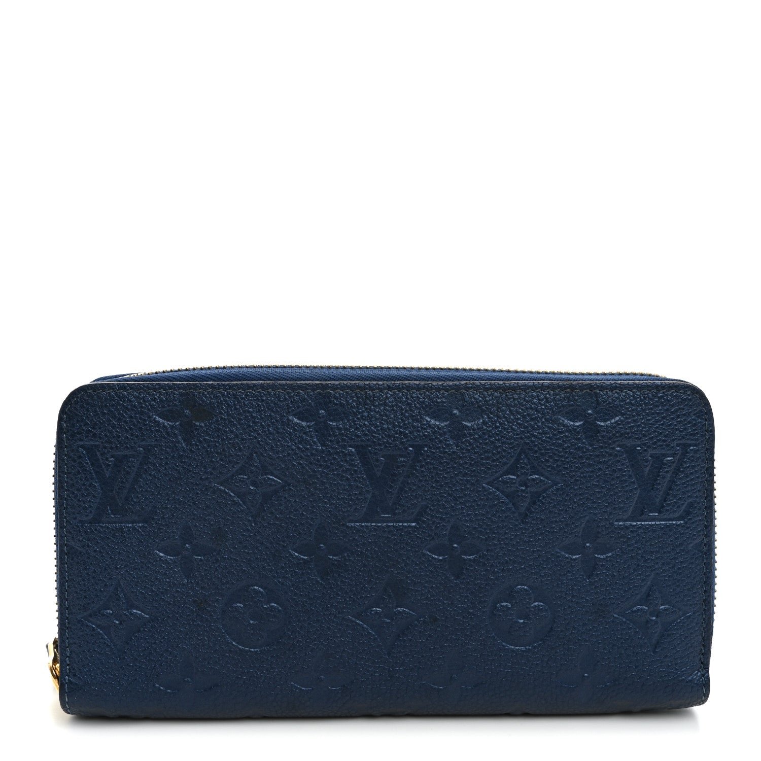 Louis Vuitton Metallic Empreinte Monogram Zippy Wallet Navy Nacre