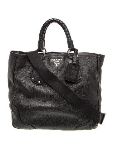 Vitello Daino Leather Black Vitello Daino Tote