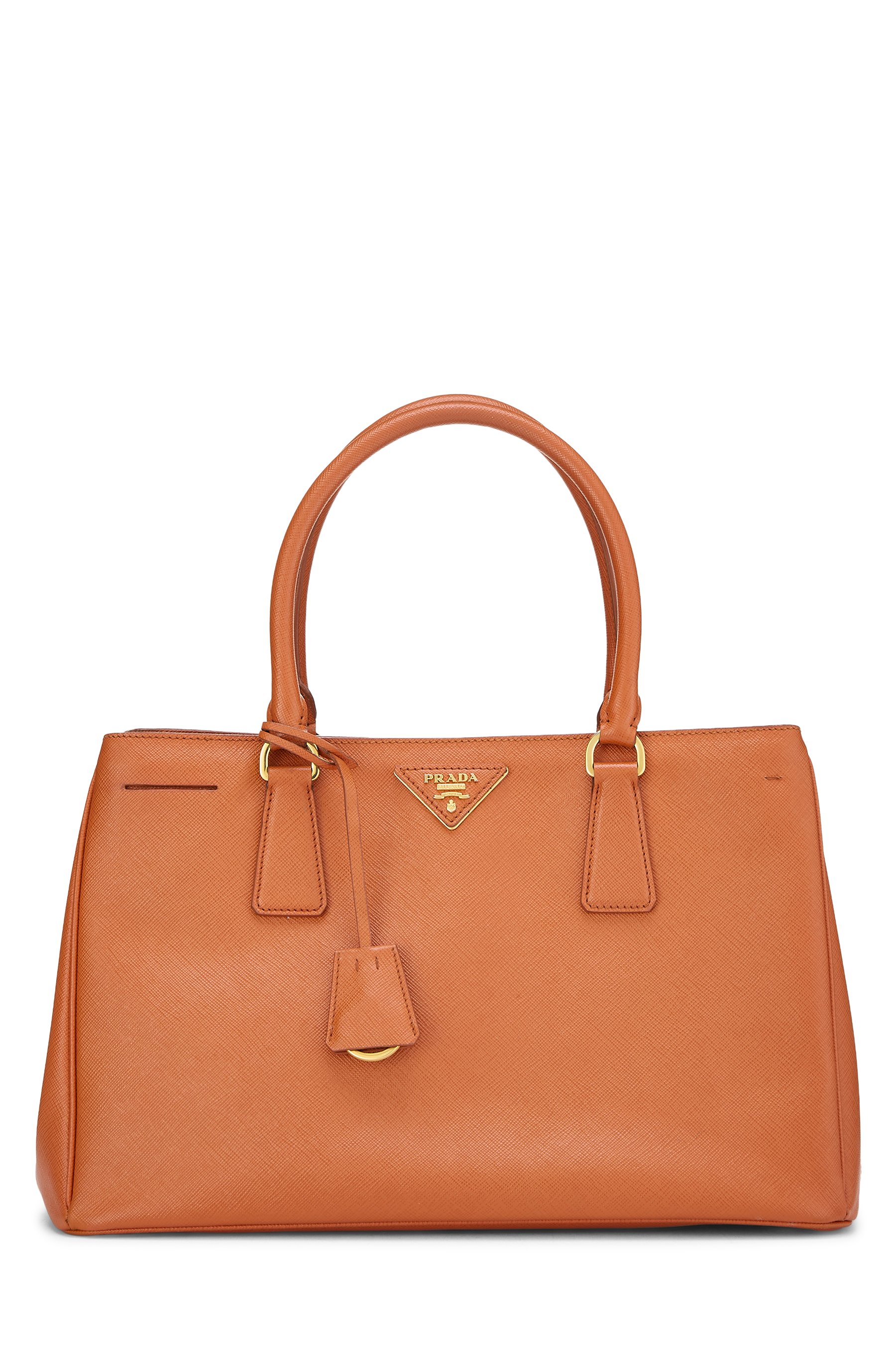 Prada Orange Saffiano Executive Tote Medium