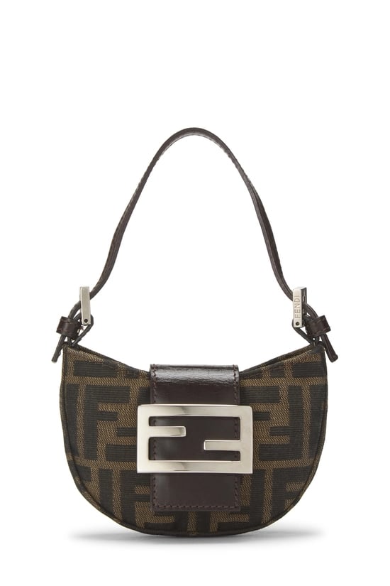 Brown Zucca Canvas Croissant Mini