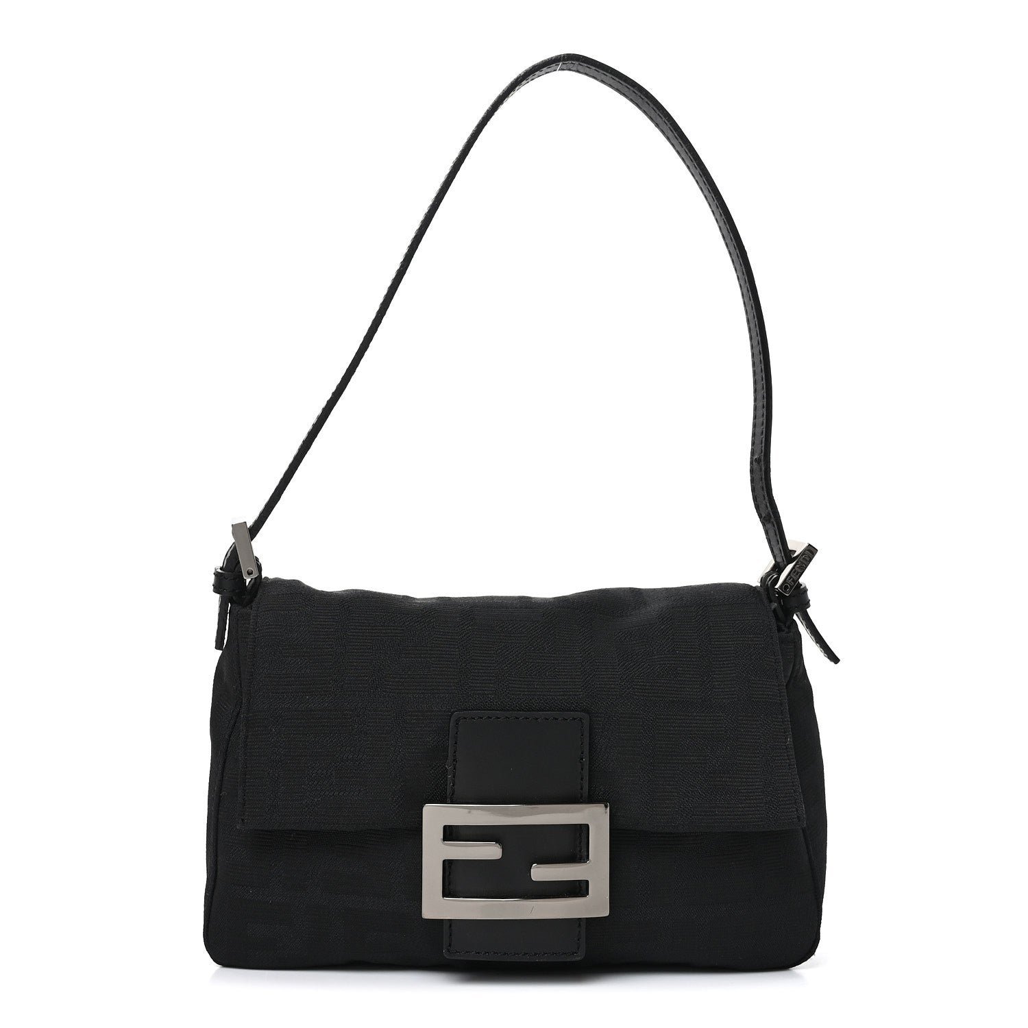 Fendi Zucchino Mini Mama Baguette Black