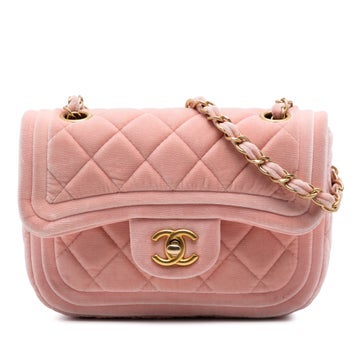 Mini Quilted Velvet Double Frame Flap