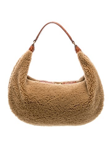 Shearling Top Handle Bag