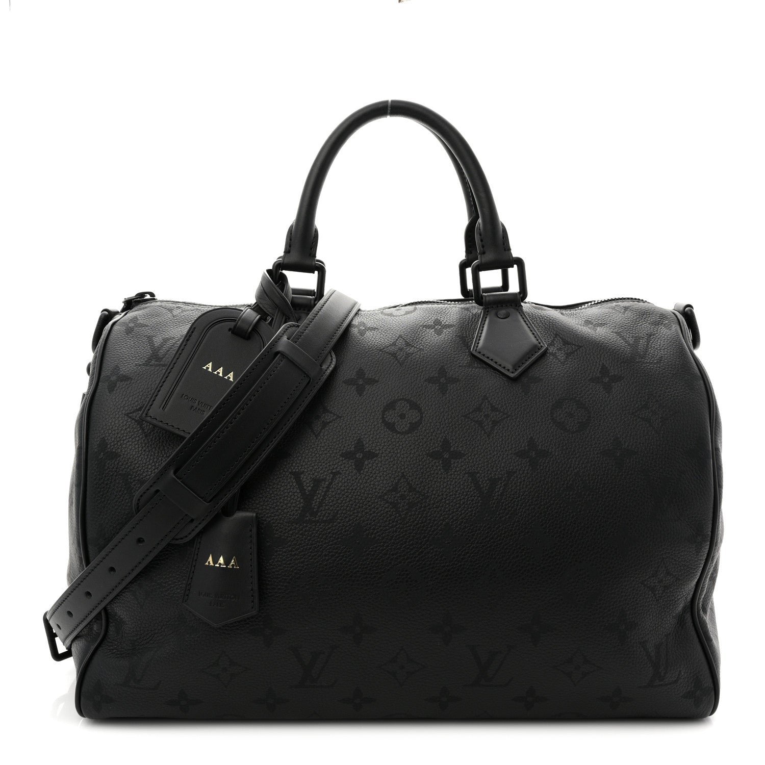 Louis Vuitton Louis Vuitton Calfskin Monogram Speedy P9 Bandouliere 40 Ultra Black