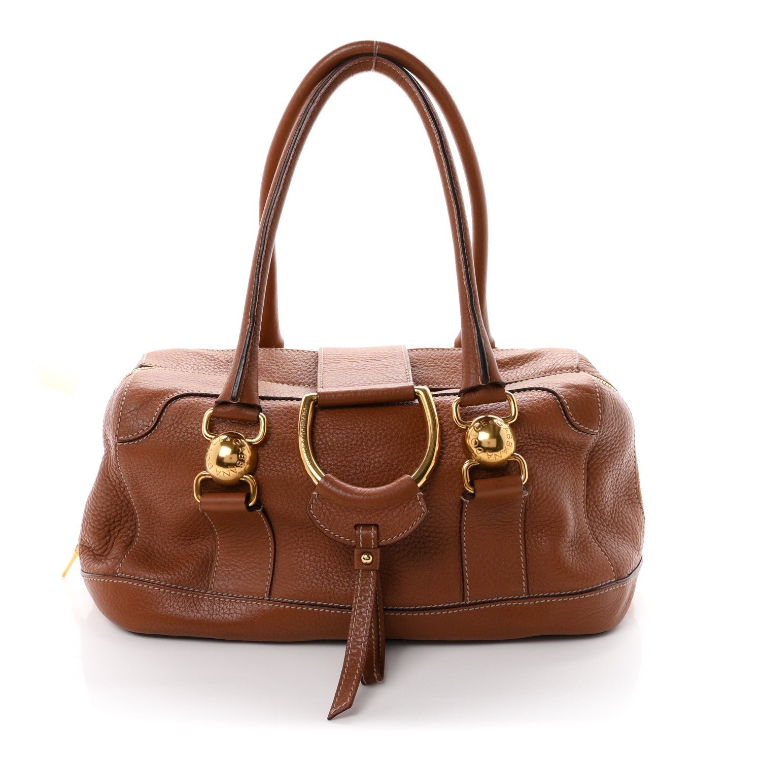 Dolce & Gabbana Dolce & Gabbana Grained Calfskin D Ring Shoulder Bag Brown