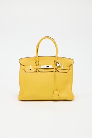 Hermes 2009 Jaune Ambre Clemence Birkin 30 Bag