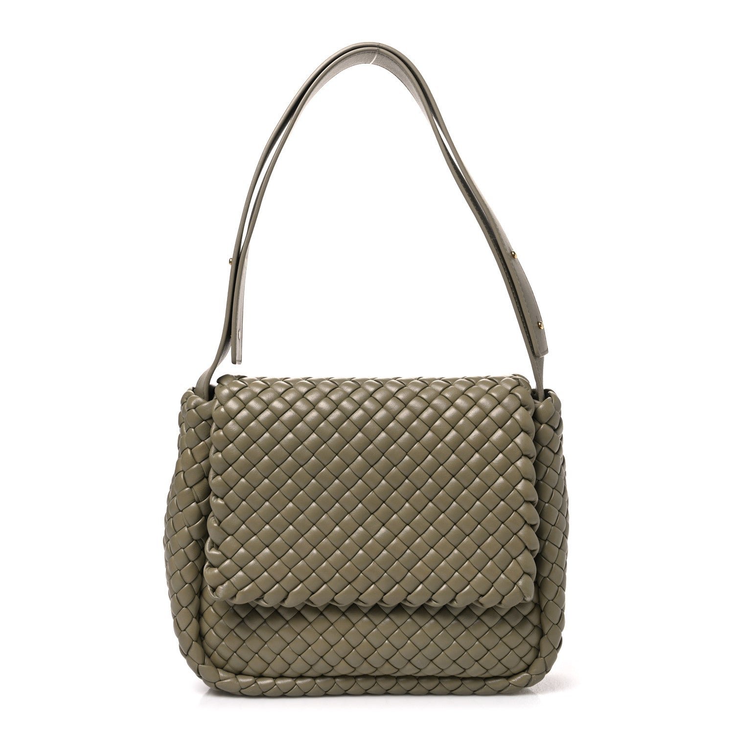 Bottega Veneta Bottega Veneta Nappa Intrecciato Small Cobble Messenger Bag Travertine
