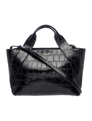 Anine Bing Alligator Top Handle Bag