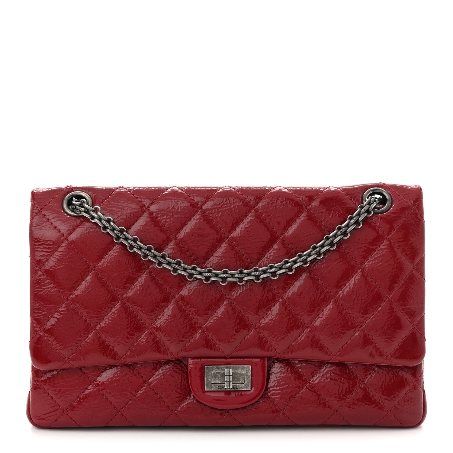 Chanel Patent Quilted 2.55 Reissue 226 Flap Red
