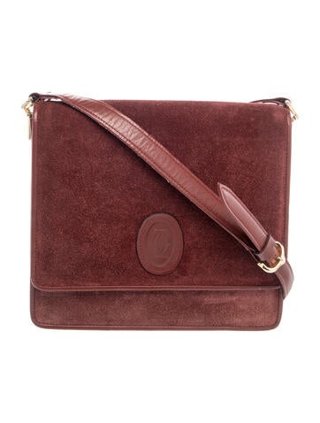 Cartier Suede Shoulder Bag Vintage