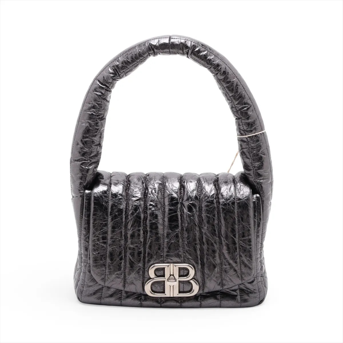 Balenciaga Monaco 787896 Leather Shoulder bag Silver