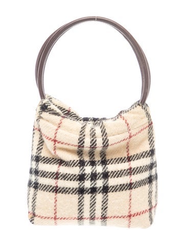 House Check Top Handle Bag Vintage