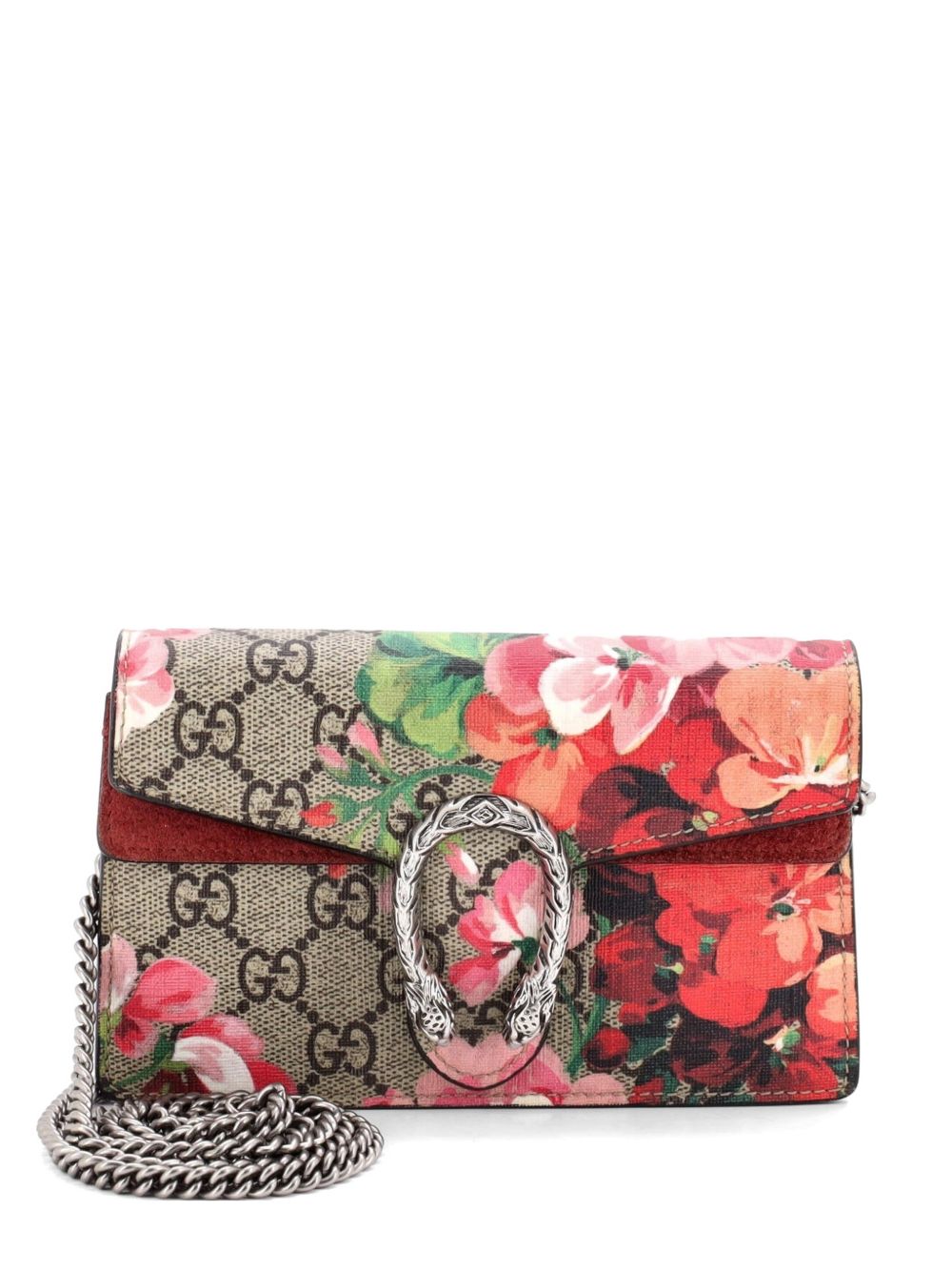 Dionysus Bag Blooms Print GG Coated Canvas Super Mini crossbody bag