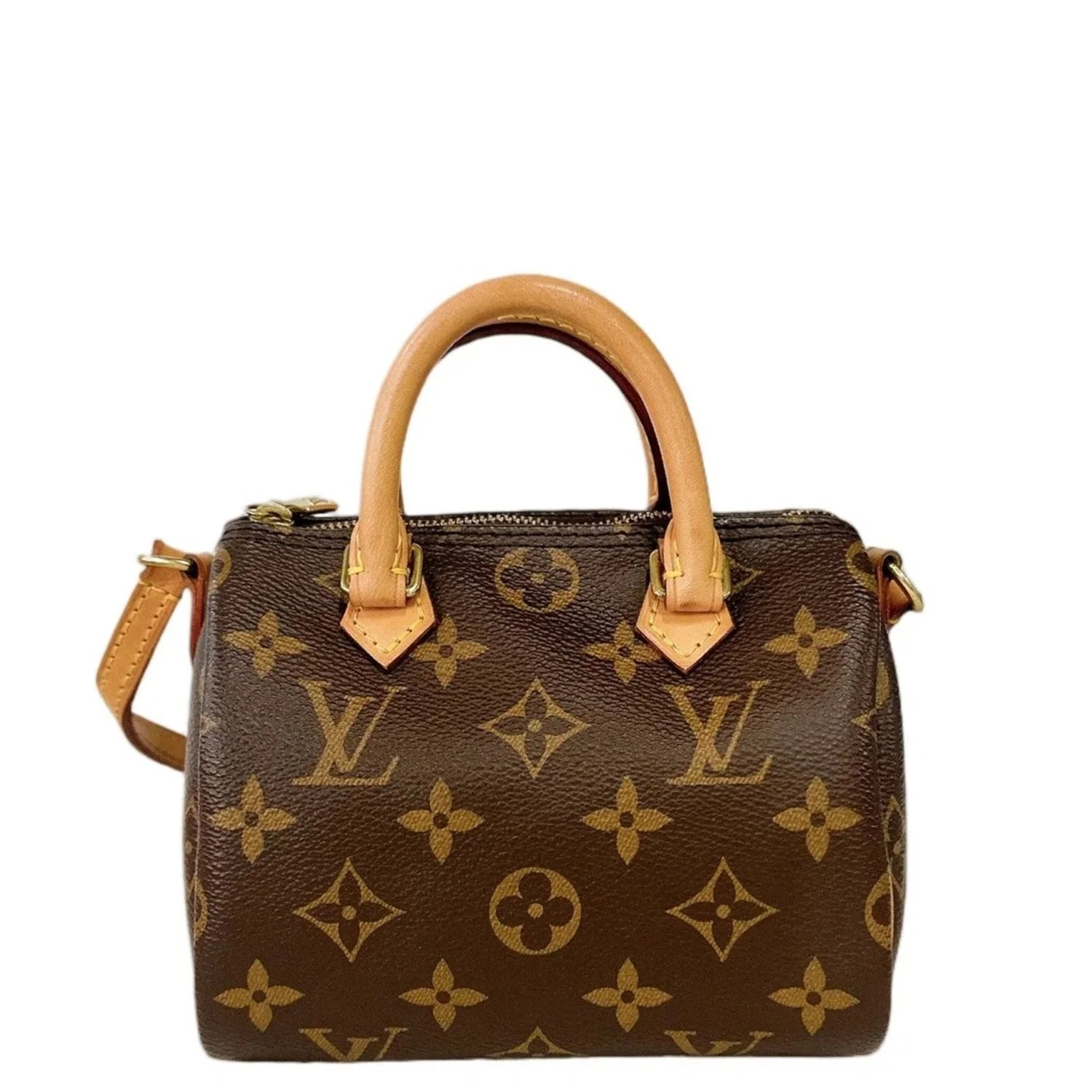 Louis Vuitton Coated Canvas Speedy Bandouliere Nano