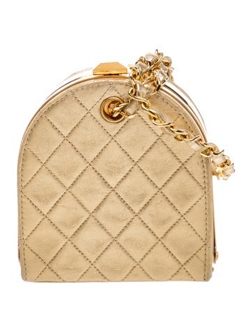 Quilted Frame Chain Bag