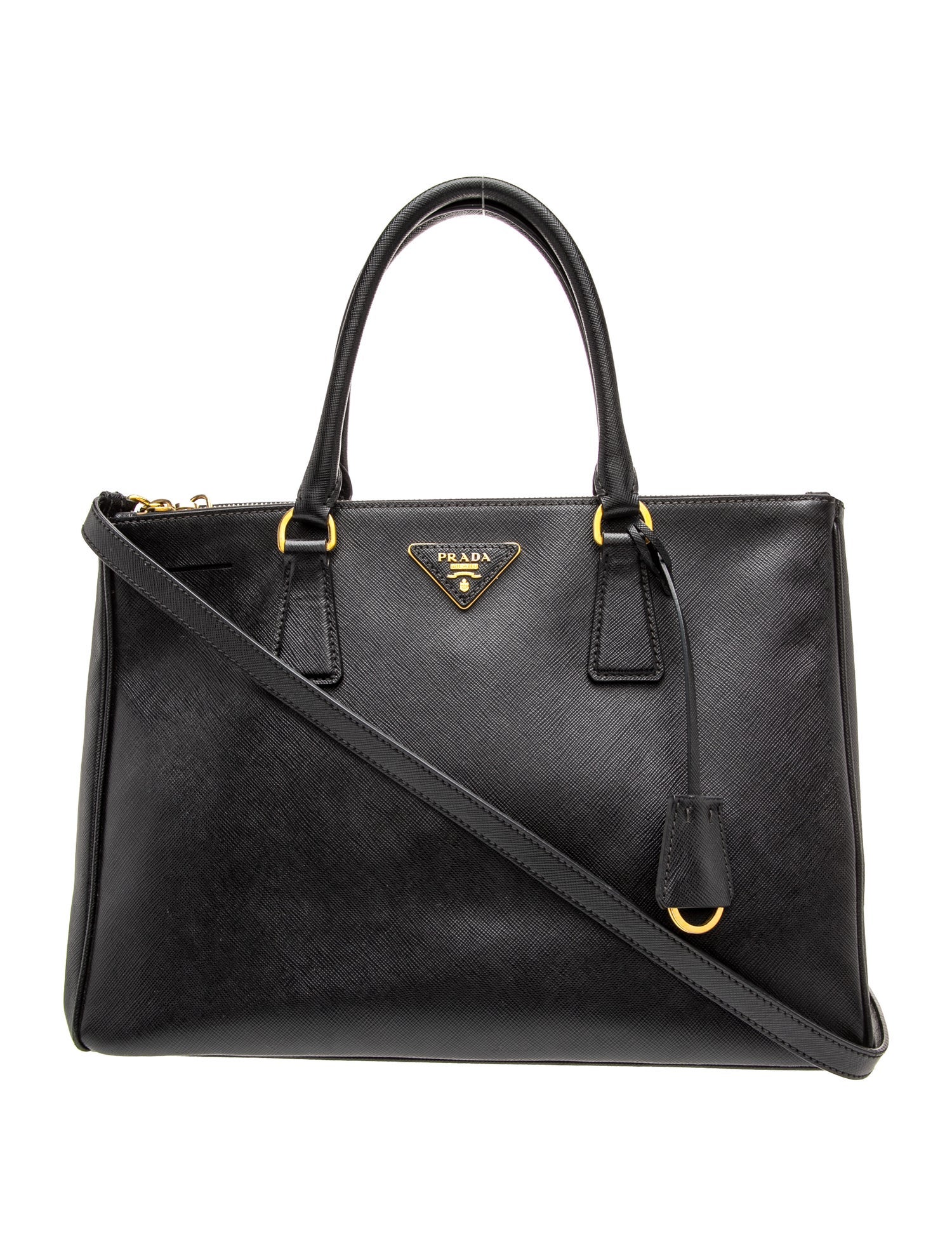 Enameled Metal Triangle Galleria Double Zip Large