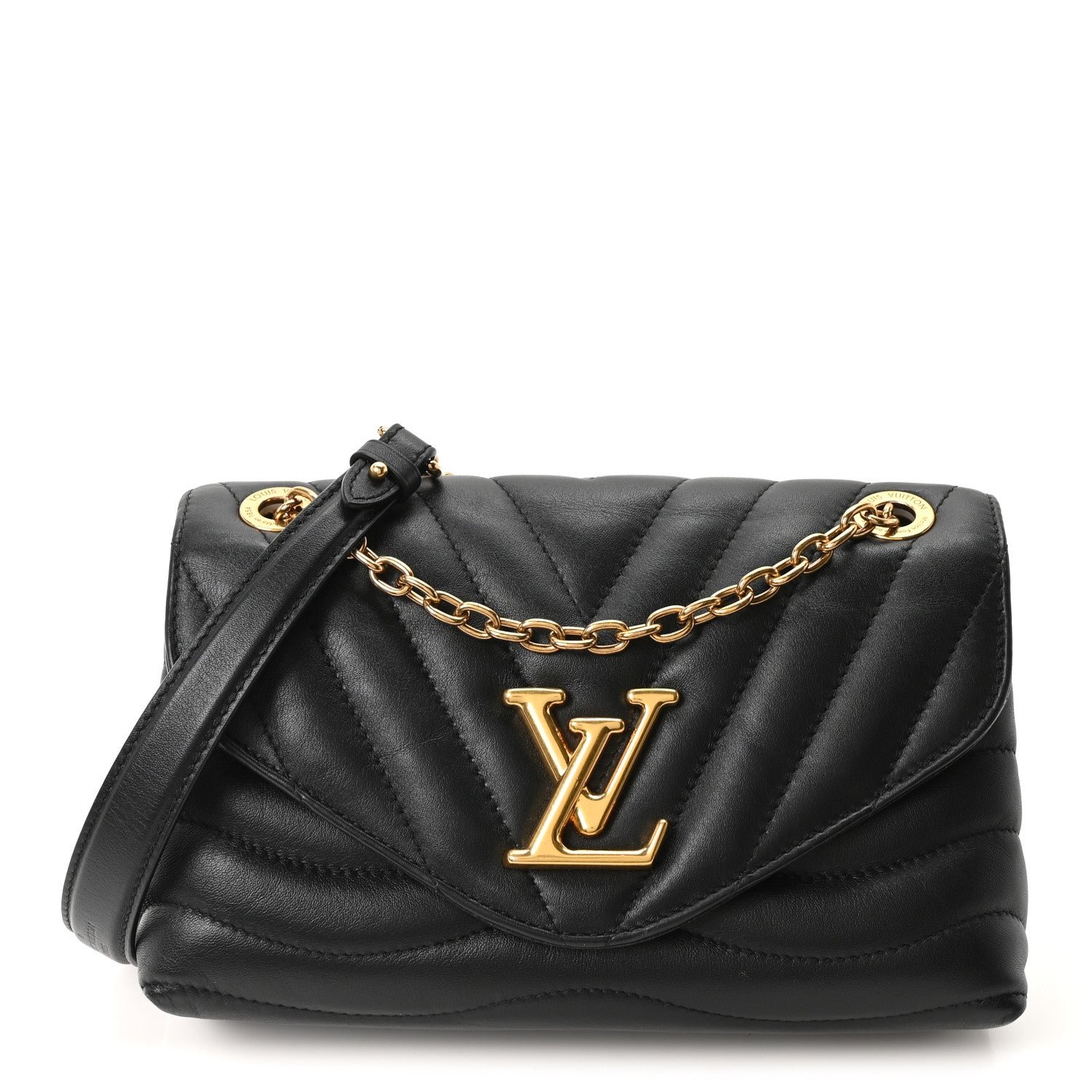 Louis Vuitton Louis Vuitton Calfskin LV New Wave Chain Bag Black