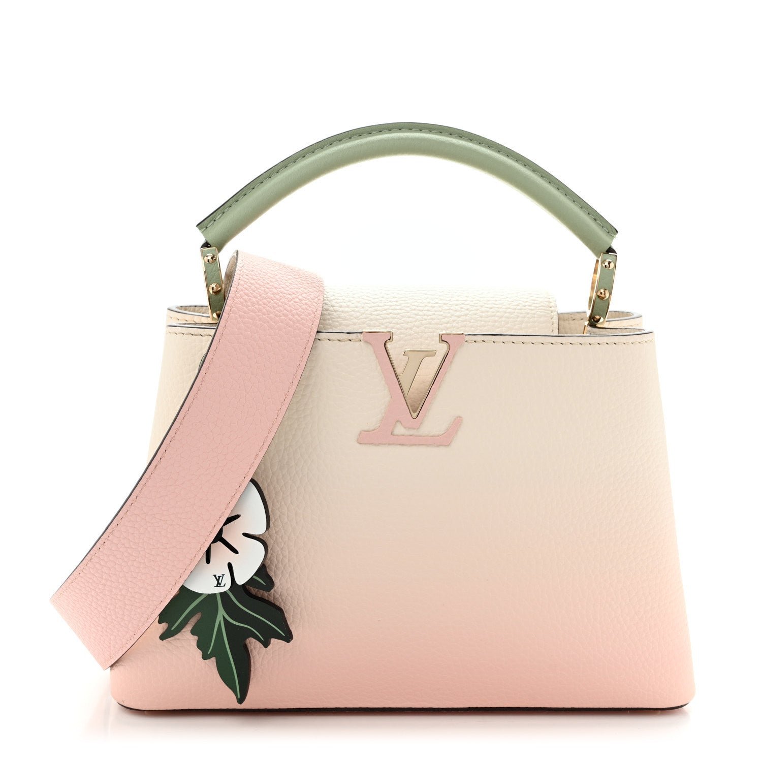Louis Vuitton Taurillon Gradient Capucines BB Asnieres Green Rose