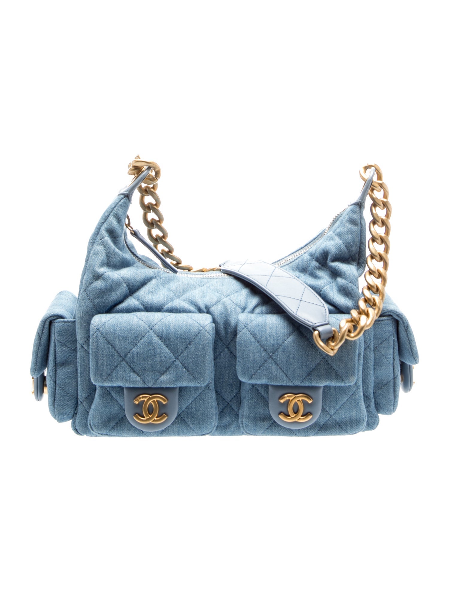 2025 Large Denim Trendy Pockets Hobo