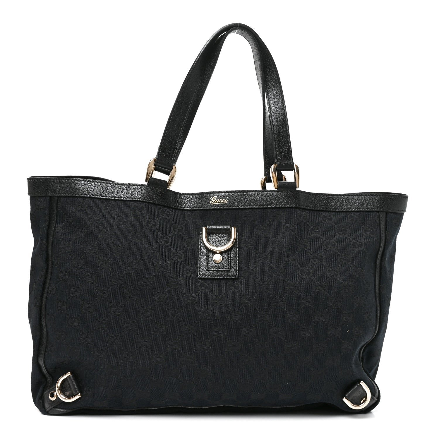 Gucci Monogram Large Abbey Tote Black