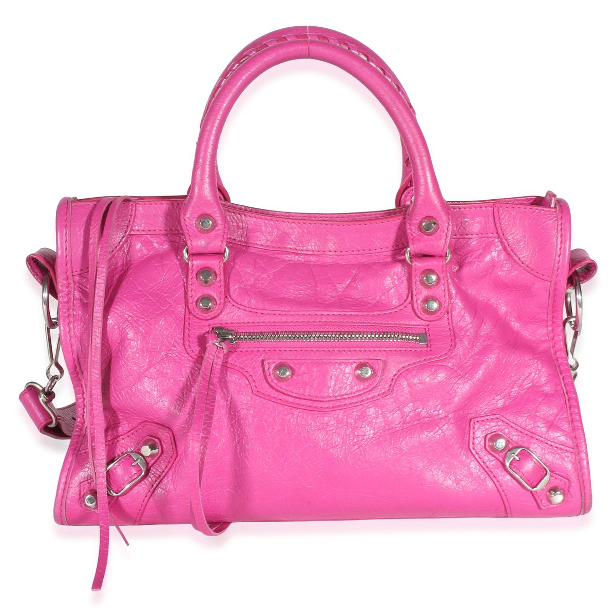 Rose Magenta Agneau Classic Hardware Small Le City Bag