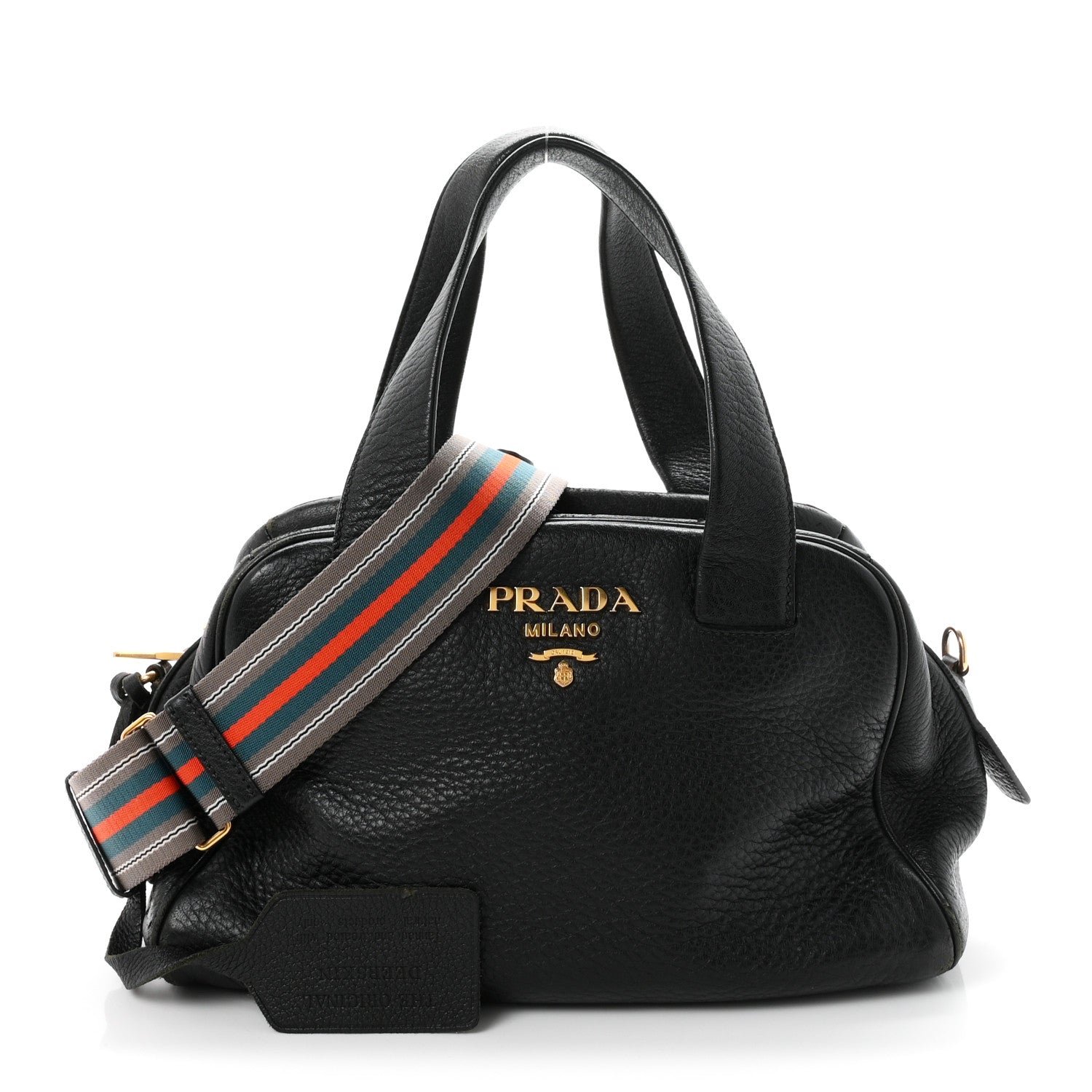 Prada Cervo Deerskin Tote Black
