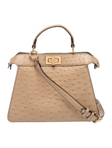 Fendi Ostrich Peekaboo Essentially Medium