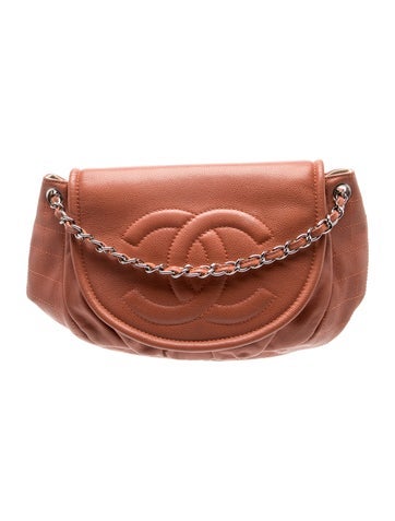 Quilted Caviar Half Moon Flap Bag