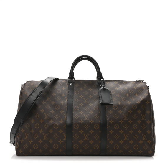 Louis Vuitton Monogram Macassar Keepall Bandouliere 55
