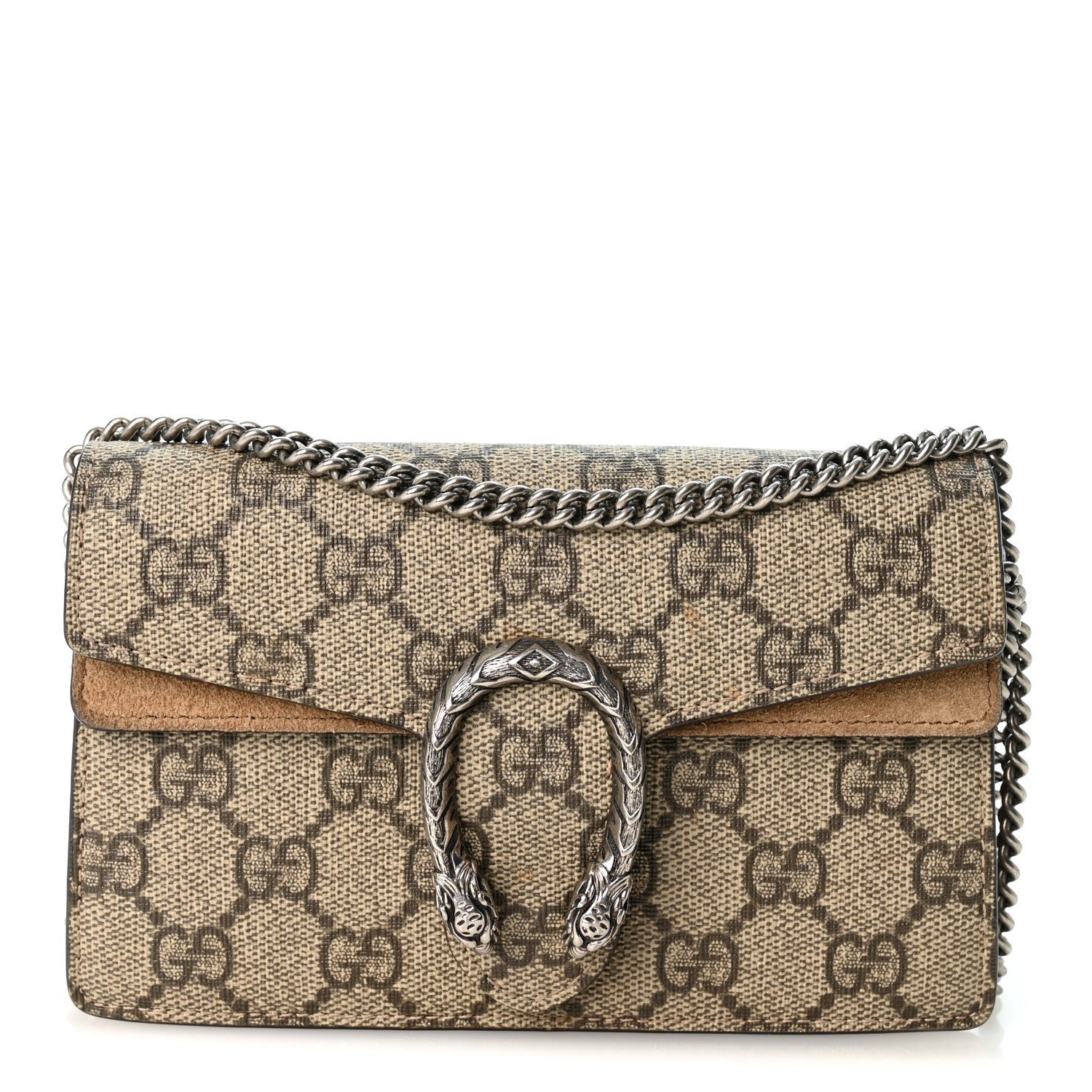 GG Supreme Monogram Super Mini Dionysus Shoulder Bag Taupe