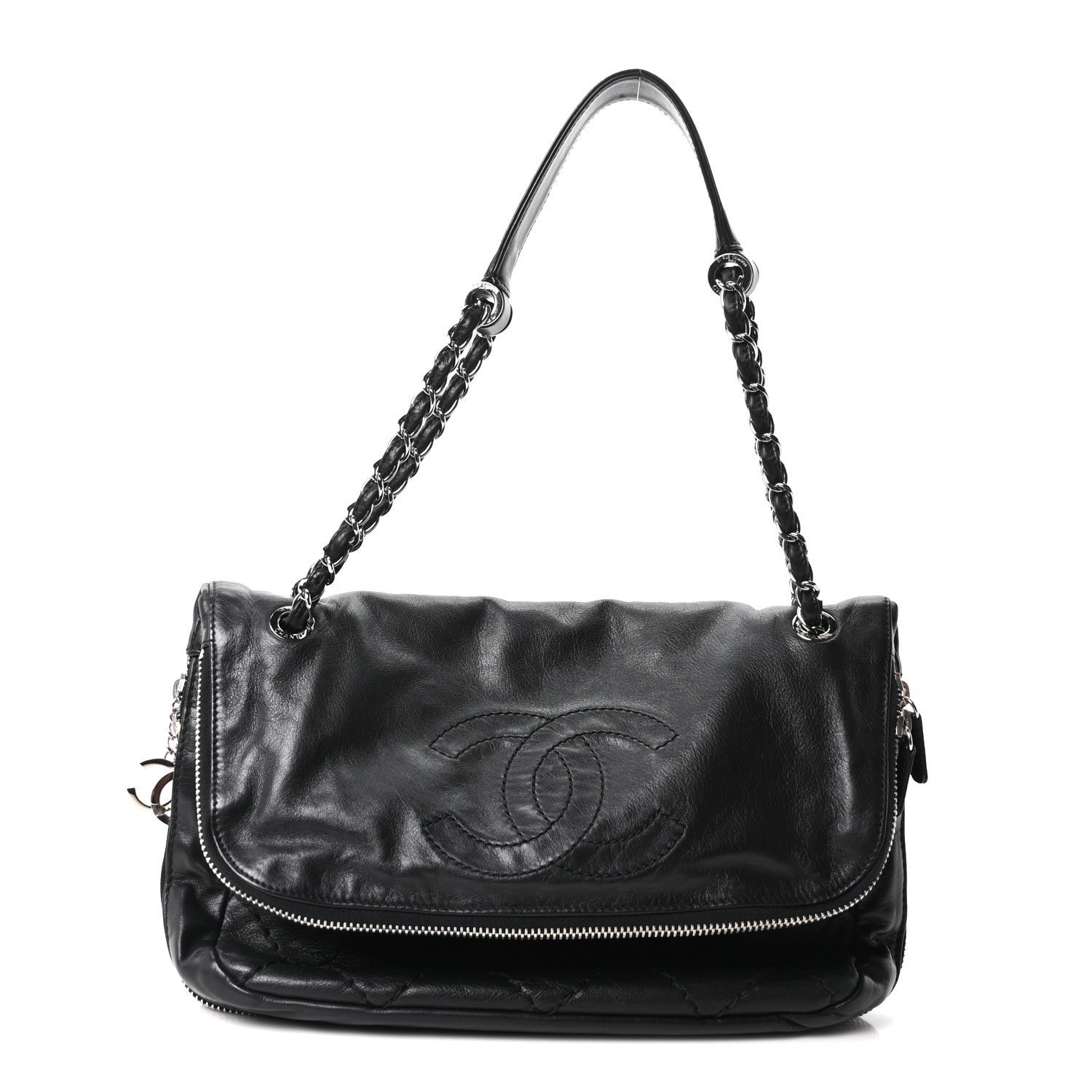 Chanel Calfskin Expandable Flap Black